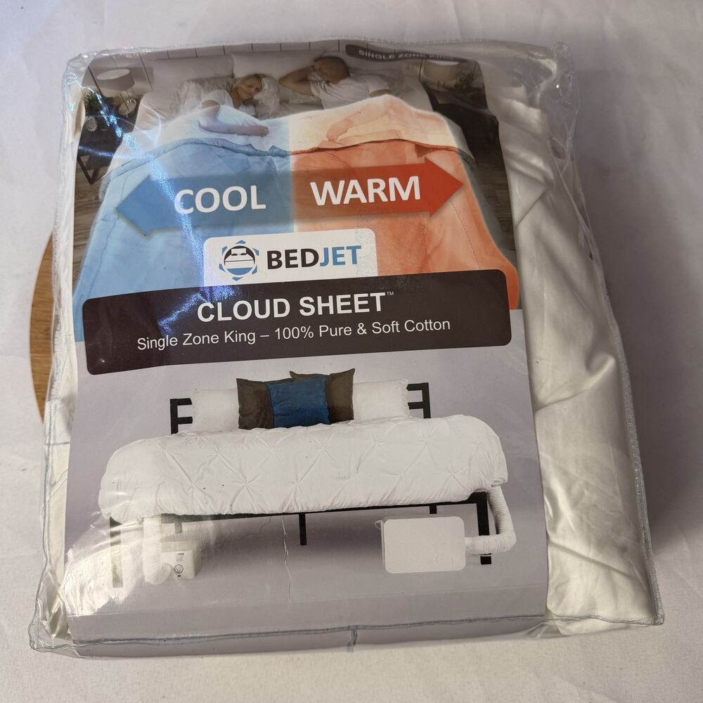 NEW BedJet Cloud Sheet Single Zone King 100% Cotton Cooling & Warming Climate
